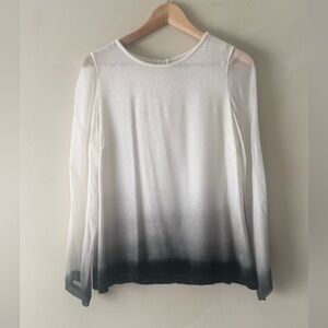 Viviana Uchitel - blue/gray OMBRE SILK VELVET BLOUSE 489